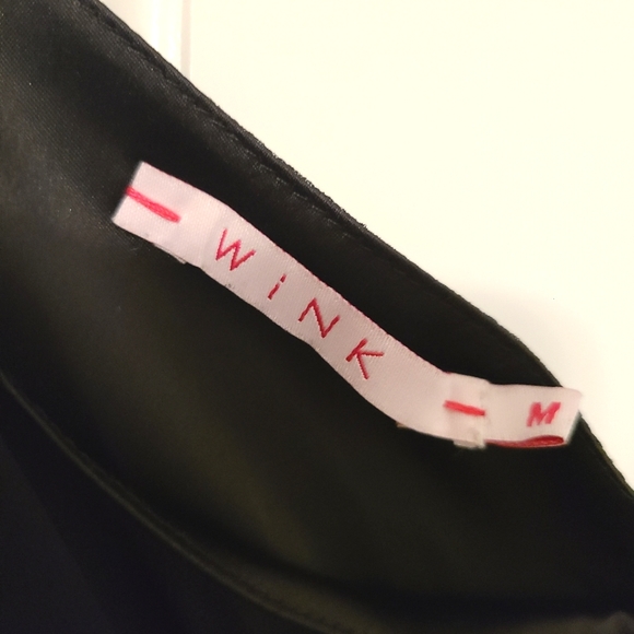 NEW Wink black asymmetrical black silk gown - Picture 2 of 5